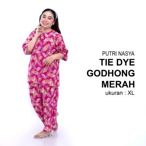 Tie Dye Big Size / One Set Jumbo / Setelan Big Tidur Busui / Tie Die Lengan 3/4 / Tie Dye Jumbo Rayon / Setelan Panjang Jumbo / Setelan Panjang Big Size / Setelan Piyama Jumbo / Setelan Piyama Big Size / Setelan Tidur Jumbo / Setelan Tidur Big Size