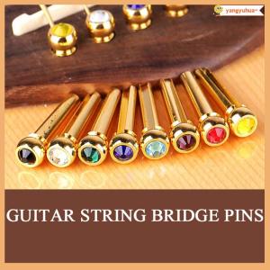 yangyuhua 1pcs Acoustic Guitar chuỗi cầu pins đầy màu sắc đồng thau Endpin thay thế