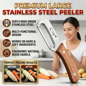 Stainless Steel Multipurpose Paring Knife Durable Vegetable Fruit Peeler  Large Multifunctional Edging Tool For Household Kitchen  大号不锈钢多功能削皮刀