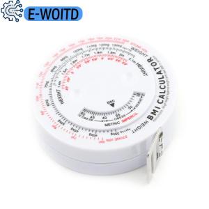 E-WOITD  BMI Body Mass Index Retractable Tape 150cm Measure Calculator Diet Weight Loss Tape Measures Tools
