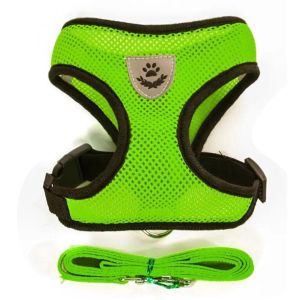 Dog Harness Pet Strap Leather Fashion Cat Strap Mesh Vest