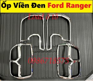 Ốp Viền Đèn Pha Hậu Xe Ford Ranger 2026-23 Đủ Các Bản XLS XLT Wildtrak Thiết Kế Mạ Crom Sáng Bóng