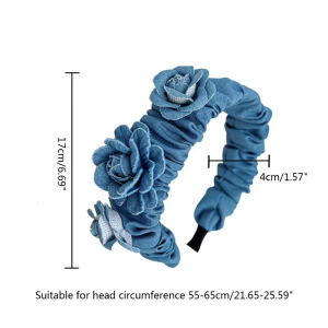 Ngọt Ngào Mát Mẻ Headbands Hình Dạng hoa hồng xanh Headband Thời Trang rộng vành Đa Năng Yoga Thể Thao Spa bờm tóc Cho Phụ Nữ