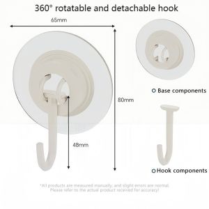 Suction Cup Towel Rack Strong Row Traceless Rotatable Towel Holder Wall-mounted 3-Bar Towel Hanger