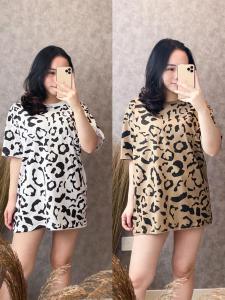 Kaos Oversize Wanita Atasan Wanita Jumbo Bahan Cotton Combed 30s Motif Full Print