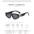WE Kacamata Hitam Wanita Double B Logo Anti Uv Fashion Retro Vintage Frame Persegi Minimalis Kekinian K55. 
