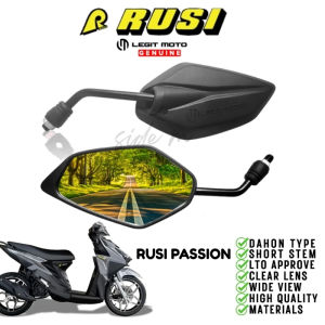 RUSI PASSION LEGITMOTO SIDE MIRROR SHORT STEM CLEAR AND NON-GRADED LENS (DAHON TYPE) 7440