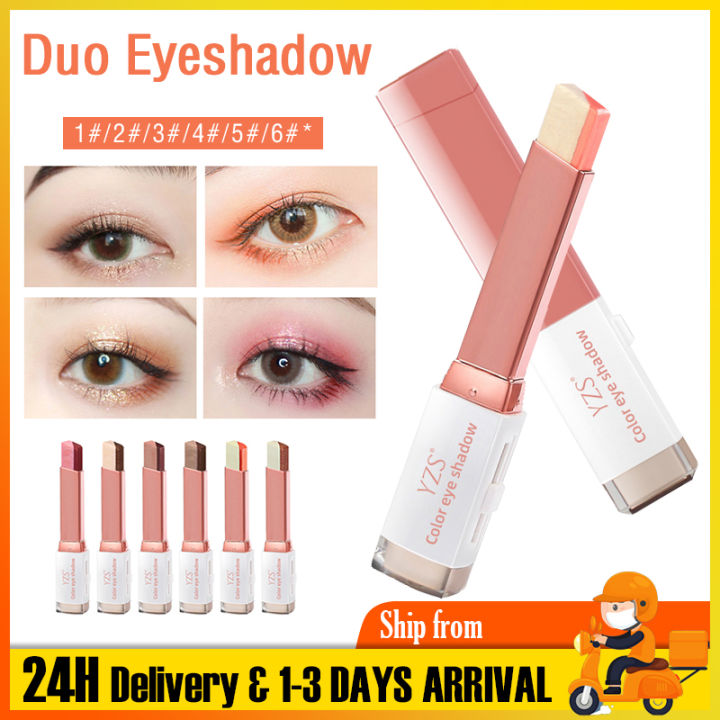 Gradient 2color Eyeshadow Stick Pen Pearlescent Glitter Waterproof