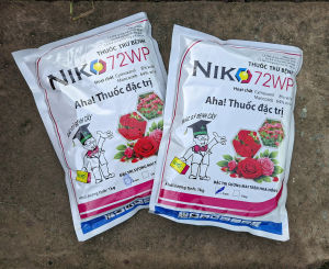 [VTNN TIEN KHOA] Thuốc trừ bệnh NIKO 72WP gói 1kg trừ bệnh sương mai hoa hồng vàng lá chín sớm trên lúa nếp đốm lá