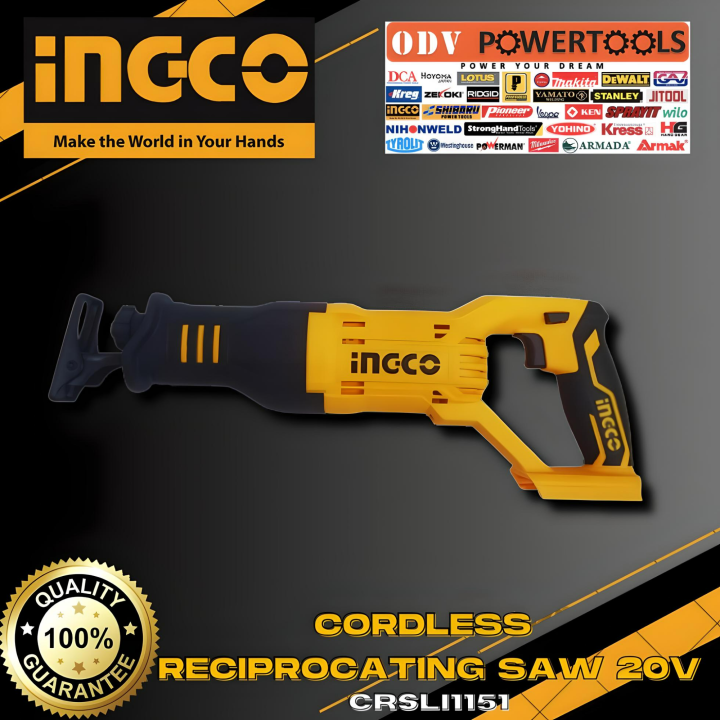 INGCO CRSLI1151 20V Lithium-Ion Cordless Reciprocating Saw