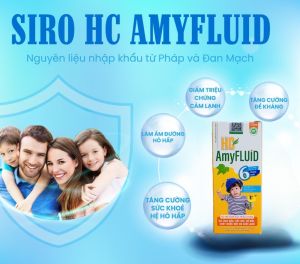 Siro ho thảo dược siro ho cho bé người lớn bổ phế tiêu đờm AMYFLUID giảm các triệu chứng cảm lạnh - Happy Life 4Kid