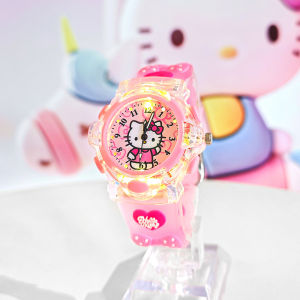 Tri-Town Cartoon Kawaii Sanrio Kuromi Melody Cinnamoroll Hellokittys Spiderman Projection Digital Watch Flip Electronic Watch Gift watch for kids girls