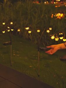 Solar Palace Ground Stake Light Garden Vintage Palace Lantern Yard & Garden Landscape Decor Lighting