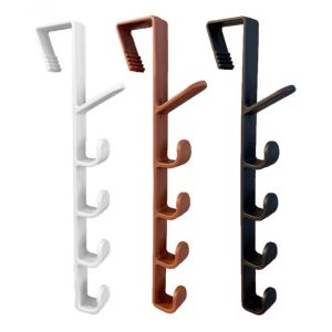 URBAG 2Pcs รางราง ตะขอแขวนประตู เก็บเสื้อผ้าได้ พลาสติกทำจากพลาสติก ที่วางของ ของใช้ในครัวเรือน อุปกรณ์ตกแต่งห้องนอน ราวแขวนแขวน กระเป๋าใส่เสื้อผ้าและหมวกแก็ป