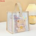 NOBLELUX PVC Túi tote trong suốt Sức chứa lớn Không thấm nước Túi xách trong suốt Di động Thạch Túi đeo vai Phụ nữ. 