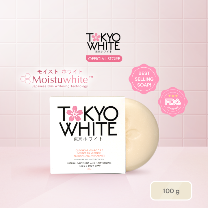 Tokyo White Natural Whitening & Moisturizing Face & Body Soap (Glutathione) 100g