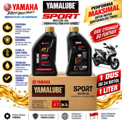 1 DUS YAMALUBE SPORT 10W-30 SEMI SYNTHETIC ISI 24 BOTOL 1L