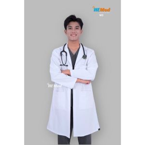 ÁO BLOUSE NAM- TÚI CHÌM- TAY DÀI CHẤT COTTON CAO CẤP DÀY DẶN KHÔNG NHĂN DÀNH CHO BÁC SỸ