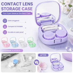 Cute Contact Lens Case Korean Style Portable Contact Lens Storage Box Travel Eye Lens Case Holder Women Girls High Quality Organizer