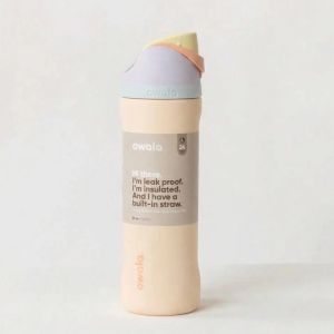 【100%Original】 Owala FreeSip24/32ozStainless-Steel Water Bottle with LockingPush-Button Lid and Straw