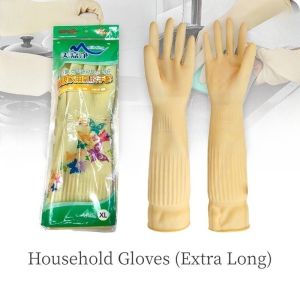 Household Dishwashing Cleaning Gloves Rubber Long Reusable Kitchen Housework Gloves Waterproof Dishes Cars Gardening Gloves