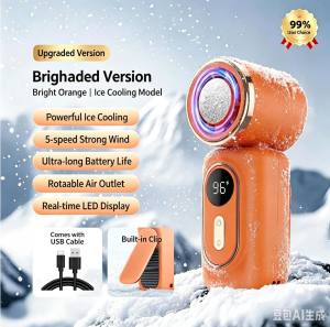 TOP1 NEW Mini Colors Clip-On Hands Portable Handheld Clip Turbo Fan Rechargeable 5 Speeds180° Degree Adjustable Airflow USB Cooling Perfect