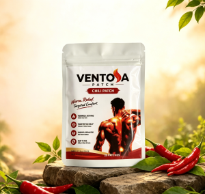 Ventosa Chili Thermal Warm Patch Long Lasting Pain Relief Plaster 25 Patches Per Pouch