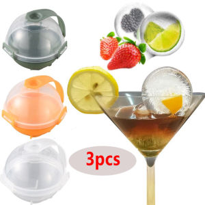 3pcs New 5CM Round Ball Ice Cube Mold DIY Ice Cream Maker Plastic Ice Mould Whiskey Ice Tray for Bar Tool Kitchen Gadget Accessories