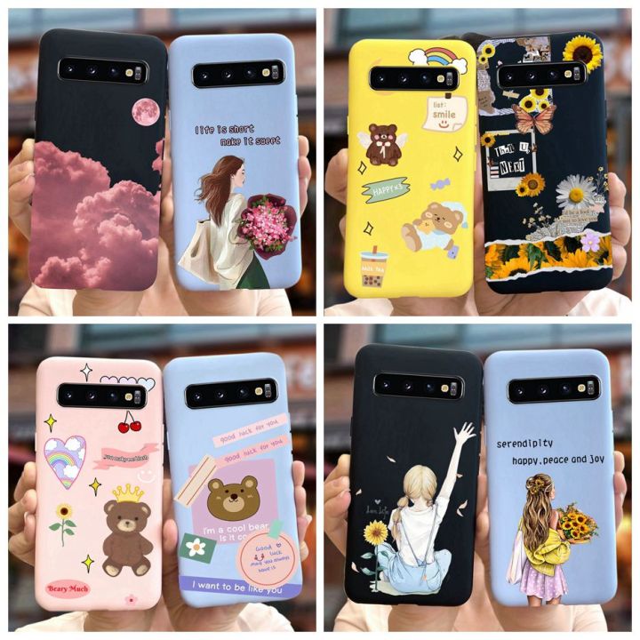 For Samsung Galaxy S10 Case S10e S10+ Cute Cartoon Painted