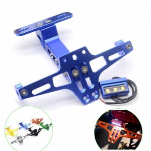 Adjustable Motorcycle License Plate Bracket Licence Plate Holder Plate Hanger Tail Tidy Bracket CNC Aliminum Universal For Yamaha fz6 fz1 R15 R25 R3 xmax benelli trk 502 tnt 125 HONDA CBR 125R KTM 390 duke 690 KAWASAKI NINJA 400 Z900 Z1000 etc