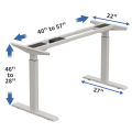 Home Office Desk Base Adjustable Height Carbon Steel Frame - DIY Build-in Desktop Support. 