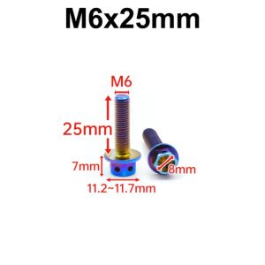 NEXASHOP 10/15/20/25/30/35/40/45/50/60 Titanium Bolt Gold/Burnt Blue M6 M8 Hex Head Screws High Quality With Drilled Holes Titanium Flange Motorcycle
