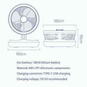 Desktop Fan 2 in 1 Fan Wall Mounted Fan with Remote Night Light New USB Portable Electric Fan Wireless Wall Mounted Air Cooler with LED Light Folding Fans Table Desktop Ventilator with Remote