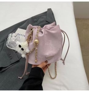 Tas Selempang Wanita Import Tas Bucket Cewek Tas Serut Wanita Beludru Ada Gantungan 272914 7291