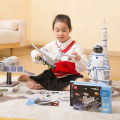 Bộ Hộp ghép hình 3D Deli - Chủ đề Vũ trụ Hàng không - Mô hình trưng bày, lắp ghép đơn giản cho bé. 