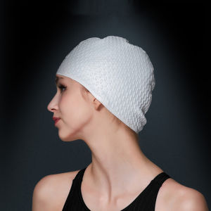 AUS[COD] nón bơi nữ vải silicone cao cấp Mũ bơi chống thấm nước Vừa mọi cỡ đầu người lớn trẻ em (từ 8tuổi trở lên)