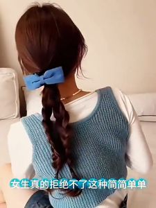 AIDA Fashion Denim Bow Hair Claw Clip Classy Shark Clip Hair Accessory for Women Klip Rambut Denim Bow牛仔蝴蝶结抓夹发夹时尚百搭