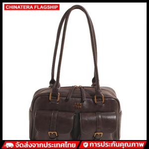 กระเป๋าโท้ตบอสตันสำหรับผู้หญิงที่มีกระเป๋าหลายช่องใต้วงแขนกระเป๋าหนัง PU กระเป๋าถือวินเทจกระเป๋าคลัทช์สำหรับการเดินทางทำงาน