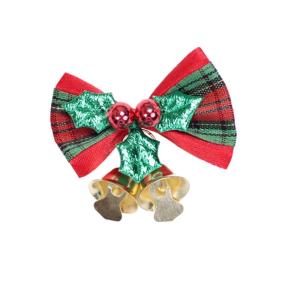 【lower Price】4Pcs Christmas Tree Decorate Bow Christmas Bowknot with Bell Xmas Tree Bowknot Pendant Ornament Xmas Wedding Party Decoration Supplies