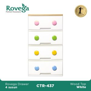 LEMARI LACI PLASTIK ROVEGA TRENDY MAGNUM SUSUN 4 CKH 440 [ROVBOX]