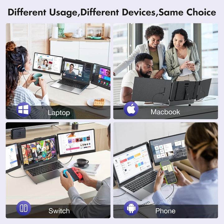 [EnidJuli] OFIYAA P2 S2 14inch Portable Triple Monitor Screen For ...