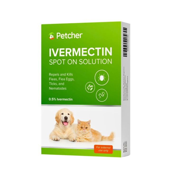 Picture of Petcher Organics Ivermectin Spot On Solution Anti Tick and Flea ...