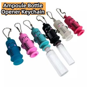 Ampoule Bottle Opener Keychain PVC Cute Keychain Cutter For Nurse Doctor