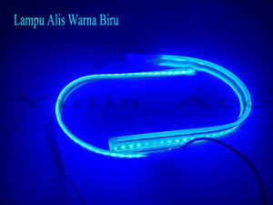 Lampu Alis DRL 30CM Slim Flexible 2 Warna Led Sein Running Kuning Senja Biru Waterproof Universal Vario Beat Scoopy Aerox Lexi Pcx Nmax Honda Yamaha Suzuki Dll