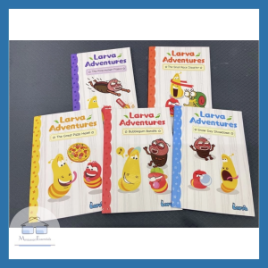 [SG STOCK] Larva Adventures Book Set (5 Books) - Age 3-8+ Kid Children Yellow Red Cartoon English Comic Storybook Children Funny Novel