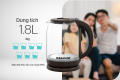 [Hàng Chính Hãng] Ấm Siêu Tốc Thủy Tinh 1.8L Sunhouse SHD1212 - Bảo Hành Toàn Quốc 12 Tháng. 