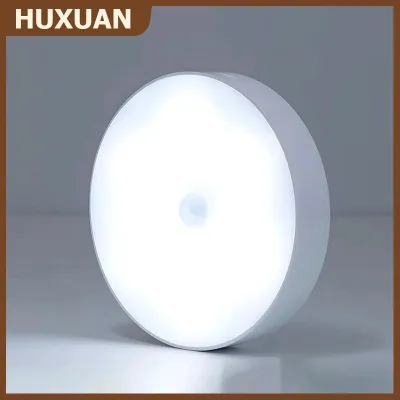 ❤❤❤Hot Sale HUXUAN Led ánh sáng ban đêm USB có thể sạc lại 6LED 10led cảm biến chuyển động tủ đèn không dây cho nhà bếp tủ quần áo cầu thang phòng ngủ hành lang