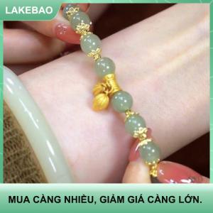 【LAKEBAO】 Tự Nhiên Tre Đính Cườm Vòng Đeo Tay Mới Trung Quốc Phong Cách Ngọc Vòng Đeo Tay Cho Phụ Nữ Tinh Tế May Mắn Hotan Ngọc Vòng Đeo Tay