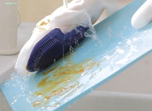 [SG Stock] ⭐1 Pair Washing Gloves⭐Reusable Silicone Dish washing Gloves with Cleaning Brush ⭐Kitchen Gloves