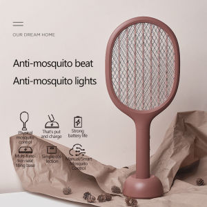 Solove Electric Mosquito Swatter Rechargeable Household Multi-function LED Lamp Strong Hit Fly Swatter to Lure Mosquito Lamp